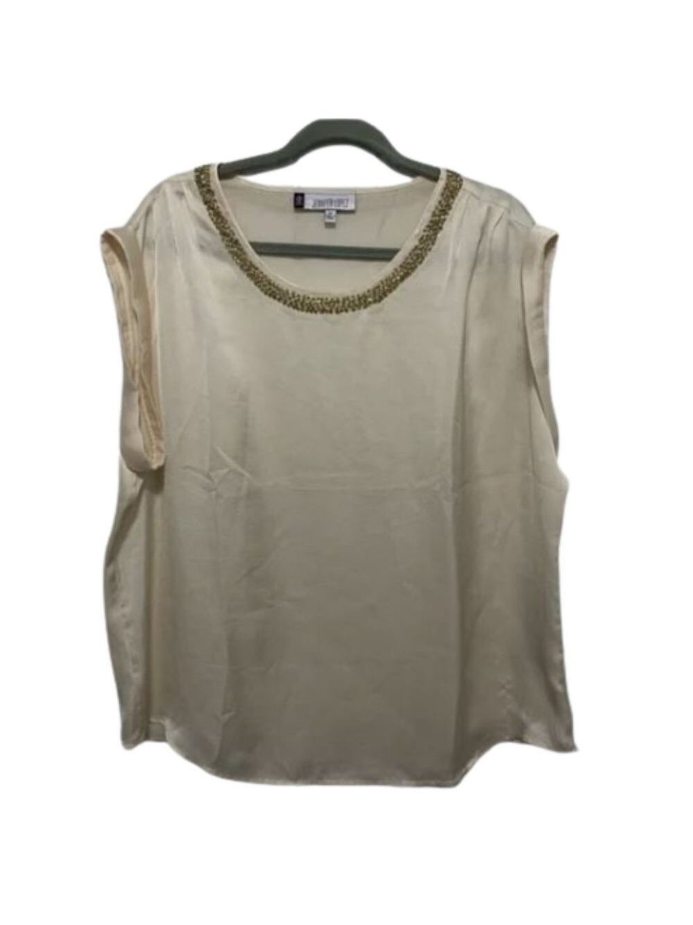 Jennifer Lopez Blouse cream size XL soft silky‎ like